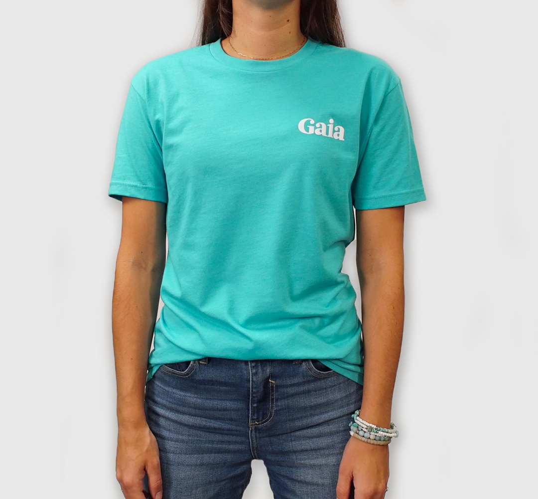 Gaia | Unisex Turquoise Crew Tee