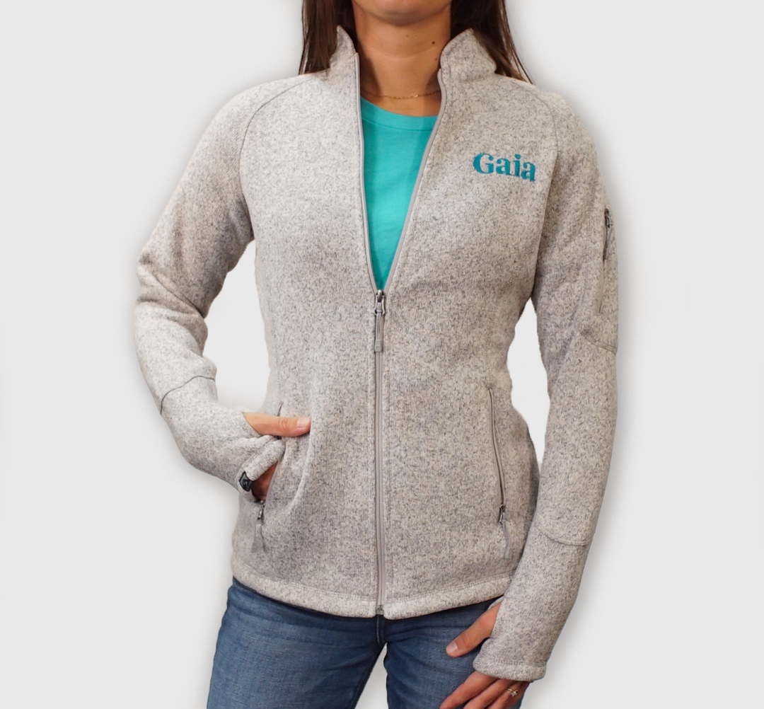 Embroidered Fleece Jacket Women s Gaia Marketplace